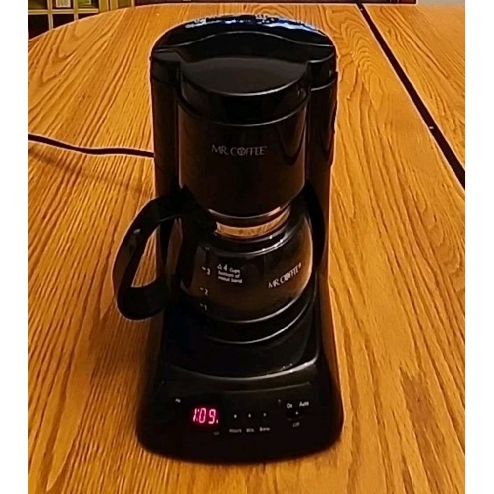 Mr. Coffee NLX5 4 Cup Programmable Coffee Maker - Black‎ TESTED WORKS